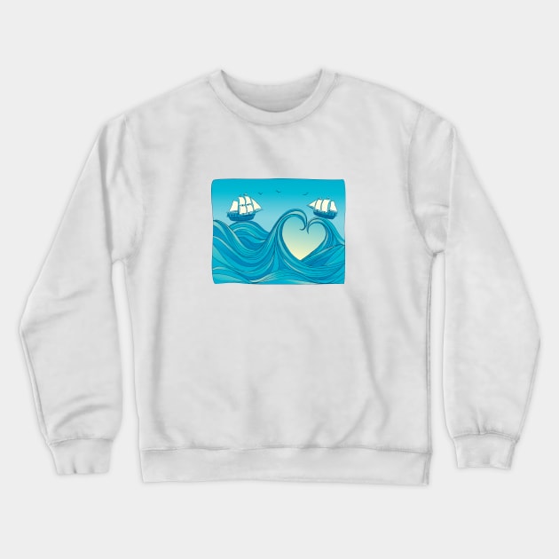 Sea of Love Crewneck Sweatshirt by lauran